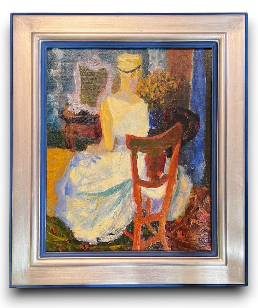 Kalimnos 65 Argent filet extérieur et congé bleu pierre
